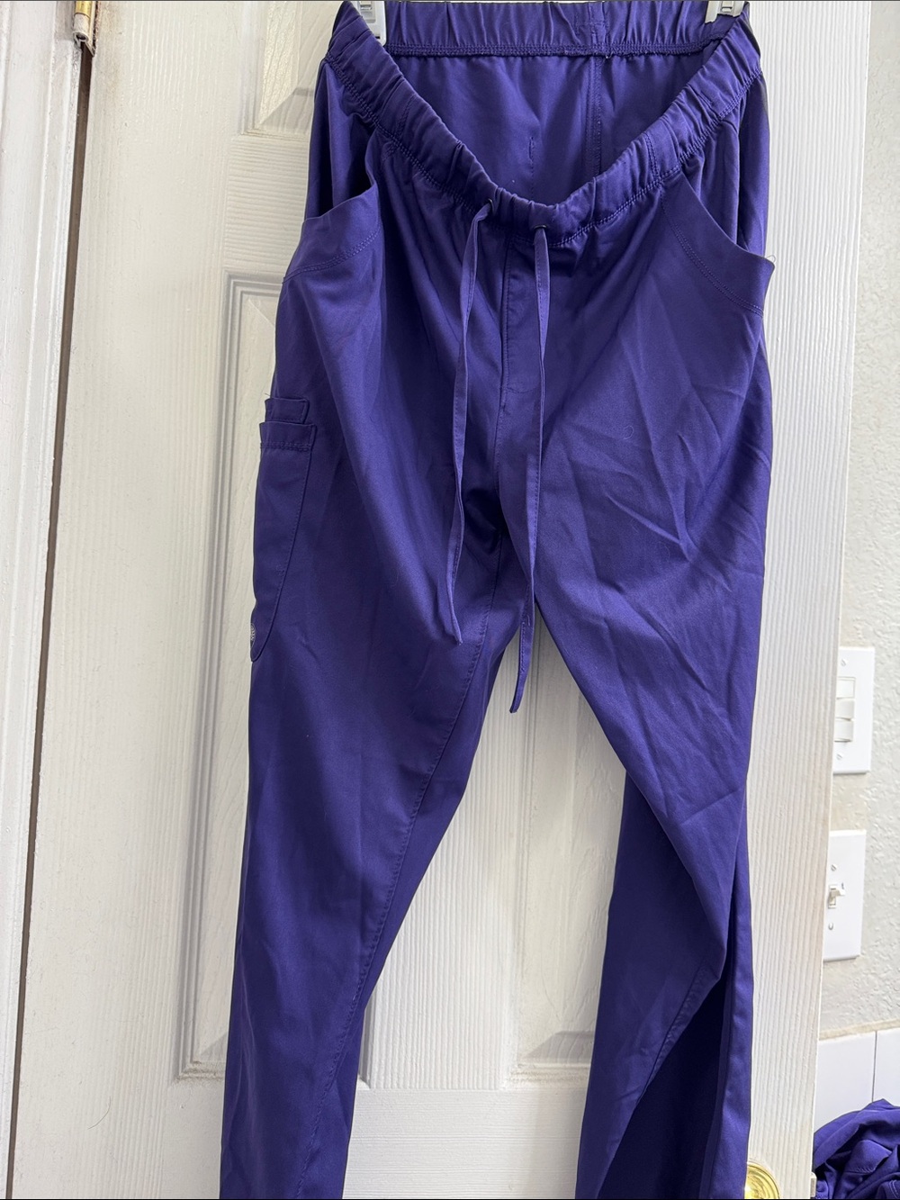 healing hands Purple Boot Cut Scrub Pants